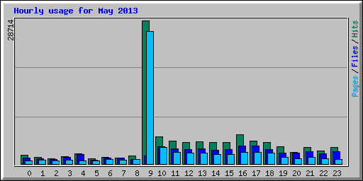 Hourly usage for May 2013