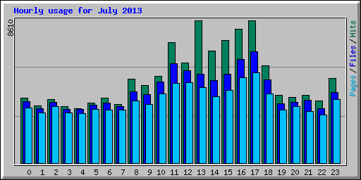 Hourly usage for July 2013