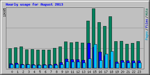 Hourly usage for August 2013